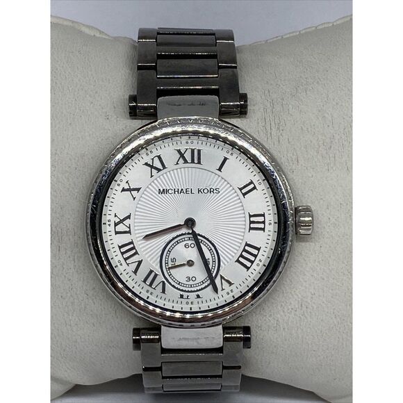 Michael Kors MK5866 Women Silver Stainless Steel Analog Dial Quartz Watch BQ609 - Picture 3 of 12